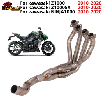 Слипоны для Kawasaki Z1000 Ninja 1000 2010-2020 Z1000 Sx 2010-2020 Мотоцикл Выхлопной Escape Moto Коллектор Передняя Труба Среднего Звена