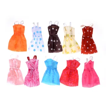 Случайные 10 штук для кукол Платье ручной работы Красивая модная праздничная одежда для куклы детский подарок игрушки для девочек