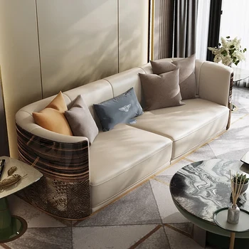 Современный угловой диван для гостиной кожаный постмодернистский роскошный Спальный Гарнитур высокого класса С Акцентом Европейские Диваны Para El Hogar Салонная Мебель