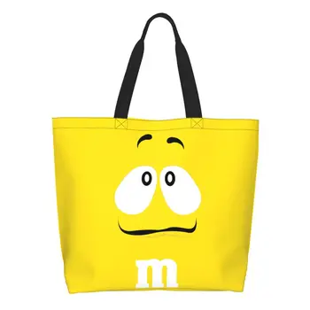 Сумка для покупок M и M Chocolate Meme, женская сумка-тоут, портативные сумки для покупок с продуктами