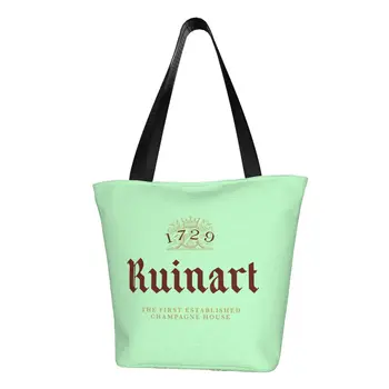 Сумки для покупок с логотипом Ruinart, женская парусиновая сумка-шоппер, сумки большой емкости