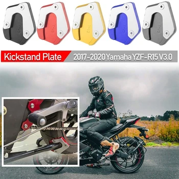 Удлинитель боковой подставки для ног, Опорная пластина для подставки, Увеличивающая накладка для Yamaha YZF R15 YZF-R15 V3 2017 2018 2019 2020 Аксессуары Moto