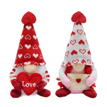 Украшение на День Святого Валентина Gnome из нетканого материала Ручной работы Gnome Dwarf Безликие украшения Подарок