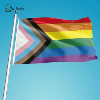 Уникальный Редизайн, представляющий интерсексуалов, в 2021 году Расширяющий возможности Ярких ЛГБТ-Радужных Флагов, включающий Прогресс, Флаг Гордости В тренде.