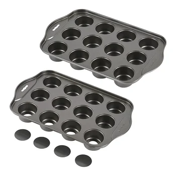 Форма для мини-маффинов-чизкейков со съемным дном, 12 полостей, антипригарная форма для кексов