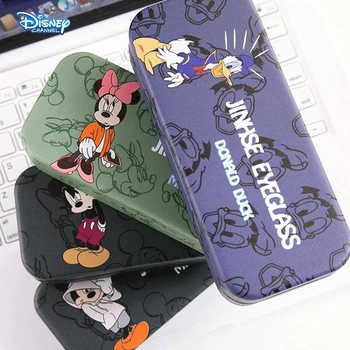 Футляр для очков Disney с Микки и Минни Маус, коробка для солнцезащитных очков с Дональдом Даком, футляр для контактов, подарочная коробка для хранения периферийных устройств из мультфильма и аниме