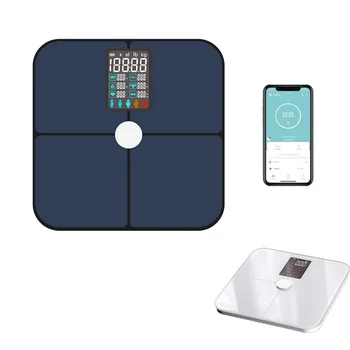 Цифровые весы Smart Scale Pro для ванной комнаты, измерения по Wi-Fi Bluetooth, включая вес, частоту сердечных сокращений, жировые отложения.