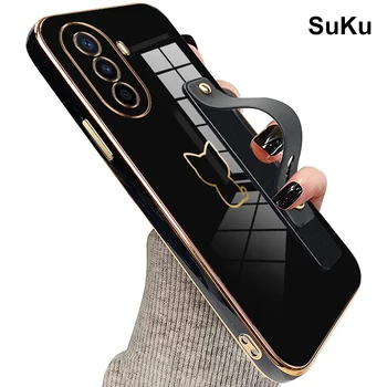 Чехлы для телефонов с симпатичным покрытием и держателем для ремешка для задней крышки Huawei nova Y71